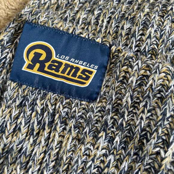 Los Angeles Rams Knit Infinity Scarf Blue & Gold NFL Fan Accessory Unisex - Picture 2 of 4